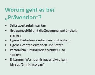 Bildtext Gesundheit und Prävention